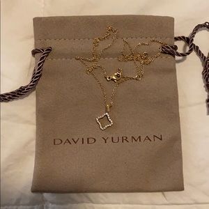 David Yurman quatrefoil diamond necklace
